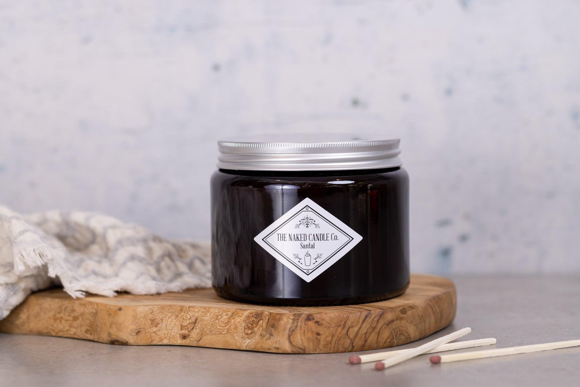 Double Wick Candle - Santal - TheNakedCandleCo