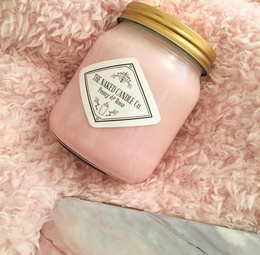Signature Candle - PINK Peony & Rose Limited Edition - TheNakedCandleCo